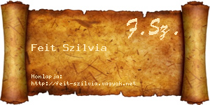 Feit Szilvia névjegykártya