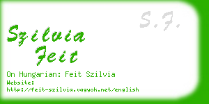 szilvia feit business card